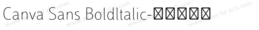 Canva Sans Boldltalic字体转换